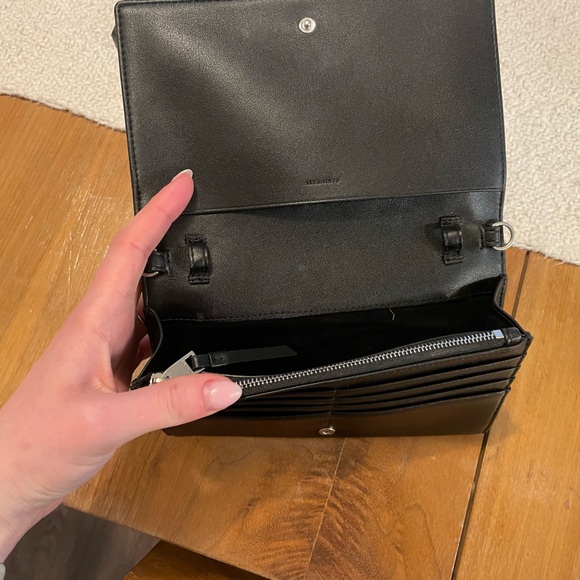 All Saints Snake Print Clutch - Black and Brown - Picture 7 of 9